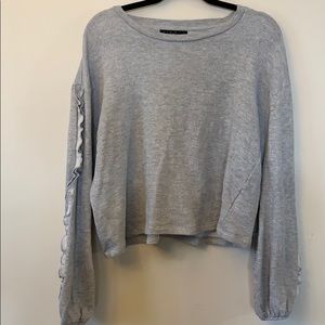 Cropped lightweight sweatshirt